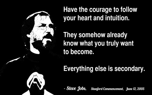 Steve Jobs quote about living life to the fullest.