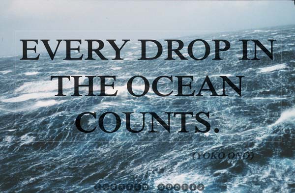 Every Drop In The Ocean Counts