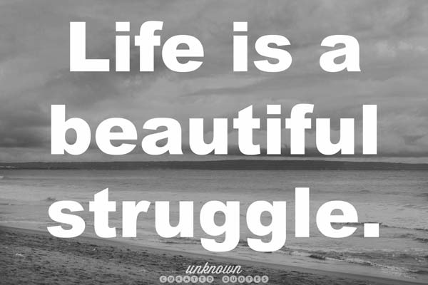 Quote: Life is a beautiful struggle.