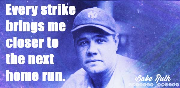 Babe Ruth Strike Home Run